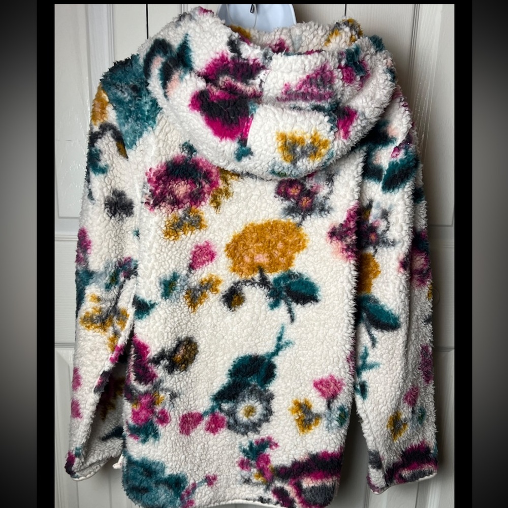 SATURDAY SUNDAY Anthropologie Fleece Floral Boho Hoodie XS - Picture 3 of 11
